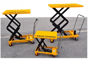 Carretilla plataforma tijera móvil hidráulica 150cm 500kg