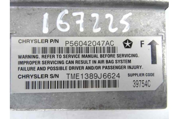 P56042047AC CENTRALITA AIRBAG JEEP GRAND CHEROKEE (WJ/WG) 3.1 TD Laredo 1999 P56042047AC 167225 JEEP - 1