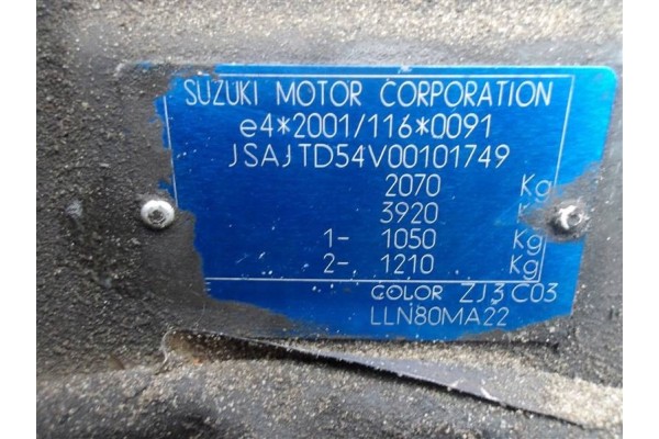BRIDGE REAR SUZUKI GRAND VITARA II 2 0 16V Catalog number of the part VITARA II 2 0