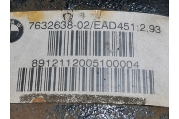 2012 BMW X1 E84 Rear differential 7632638 Catalog number of substitutes 2 93 Ead451