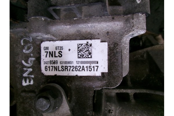 AUTOMATIC TRANSMISSION 7NLS OPEL ASTRA K 18R 1 4 TURBO DAMAGED Product weight with unit packaging 7 kg
