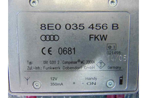 8E0035456B MODULO ELECTRONICO AUDI A3 SPORTBACK (8PA) 2.0 TDI Ambiente 2005 8E0035456B 178843 AUDI - 1