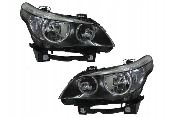 SET OF HEADLIGHTS BMW 5 E60 2003 2007 TYC