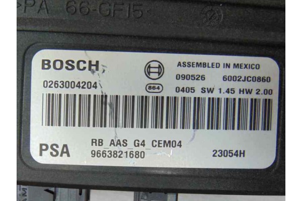 9663821680   MODULO ELECTRONICO PEUGEOT 308 SW Premium 2009 9663821680 182230 PEUGEOT - 3