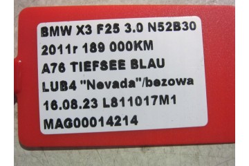 BMW X3 F25 N52 2 8 REAR BRIDGE DYFER 3 73 7592009 Part manufacturer BMW OE