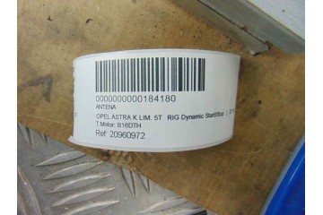 20960972 ANTENA OPEL ASTRA K BERLINA 5P Dynamic Start/Stop 2015 20960972 184180 OPEL - 1