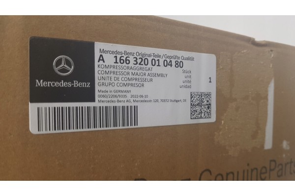 Mercedes A166320010480 ML 166 GLE GL GLS suspension compressor Quality of parts according to GVO O original with manufacturer s 