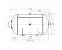 Compressed air steel tank with 80L mounting 751x396mm 10BAR Packaging status original