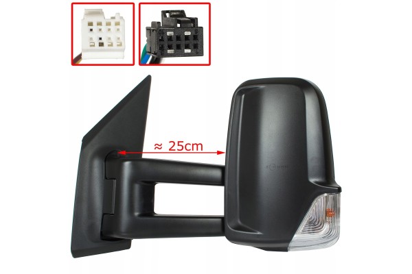 Outside Mirror Electric Long Left for Mercedes Sprinter 907 910 Catalog number of the part DA 28659