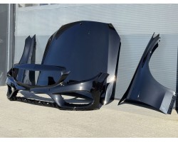 Mudguard hood left right bumper AMG Mercedes C class W205 black 197