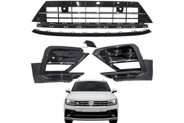BUMPER GRILLE DUMMY FRONT VOLKSWAGEN TIGUAN II 5NA 16 20R R LINE SET