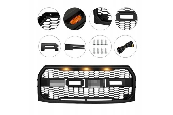 GRILL MOCK RADIATOR FORD F150 F 150 STYLE RAPTOR 2015 2017 Packaging status original