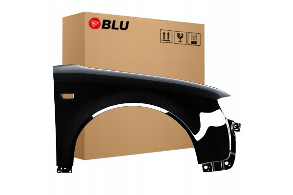BLU Mudguard AUDI A4 B6 LZ9W right black 00 04 front