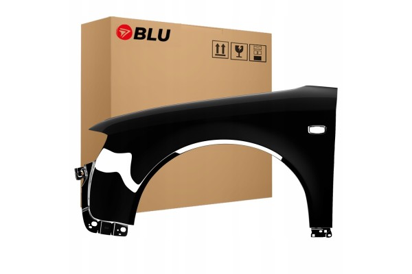 BLU Mudguard AUDI A4 B6 LY9B left black 00 04 front