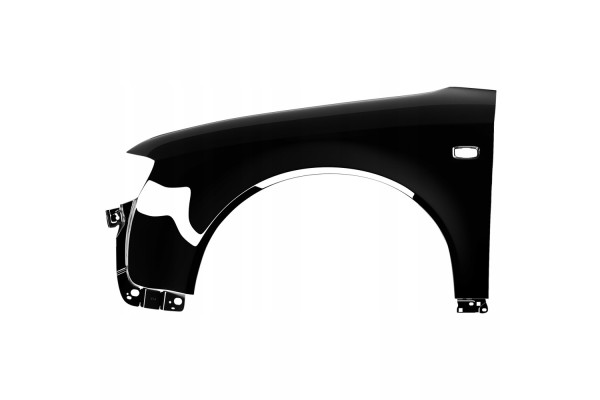 BLU Mudguard AUDI A4 B6 LY9B left black 00 04 front Packaging status original