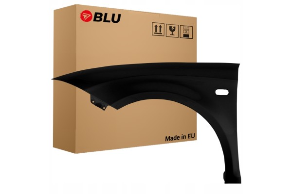 BLU Mudguard SEAT LEON II 2 1P1 LC9Z left black 05 12 front BlackMagic