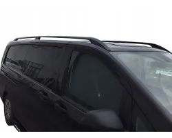 Barras de techo Omtec de aluminio negro 75 kg para Mercedes Vito W447 2014