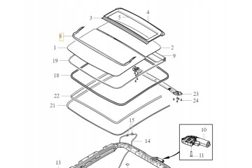 VOLVO S60 III deflector strip sunroof fairing OE 31675426 Packaging status original