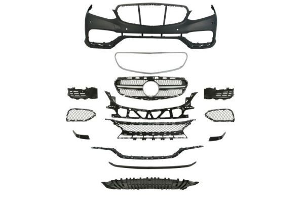 Front bumper with red AMG STYLING strip with dummy mount with