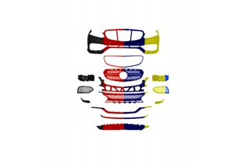 Front bumper with red AMG STYLING strip with dummy mount with Catalog number of the part 5510 00 3529902KP