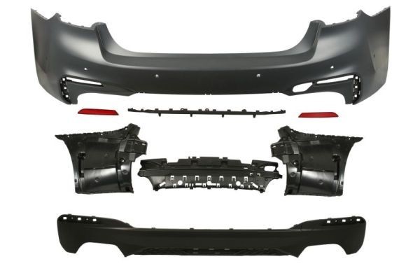 Rear bumper spoiler M PREF PDC 6 two double pipes BMW 5 G30 G31 G38