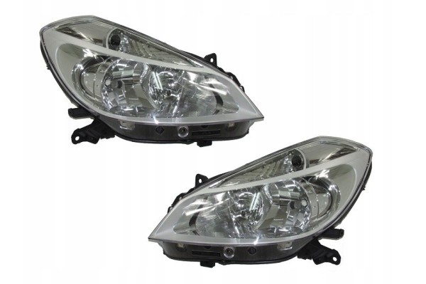 SET OF HEADLIGHTS RENAULT CLIO III 3 2005 2008 NEW