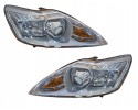 SET OF HEADLIGHTS FORD FOCUS 2008 2010 SILVER XENON