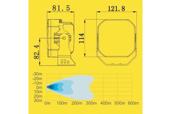 WORKING LAMP SKYLED PAVO 80F 12 30V 80W 4200 LM DISPERSED LIGHT Batteries included no