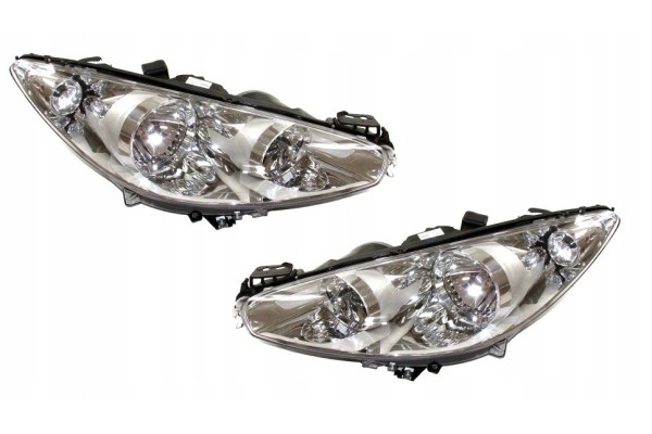 SET OF HEADLIGHTS PEUGEOT 308 2011 2013 NEW