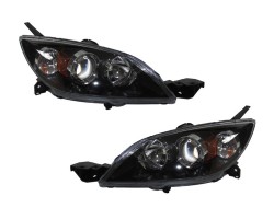 SET OF HEADLIGHTS MAZDA 3 HB 2003 2009 TYC