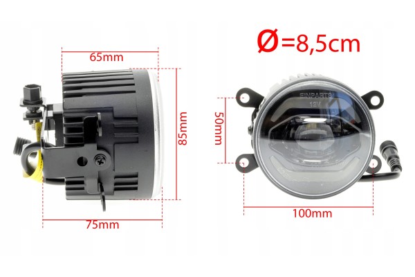 DAYTIME RUNNING LIGHTS HALOGEN FOR CITROEN FIAT FORD MITSUBISHI NISSAN Light beam 1800 lm