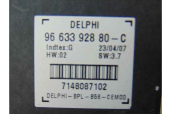 9663392880 MODULO ELECTRONICO CITROEN C4 PICASSO * 2007 9663392880 186924 CITROEN - 3