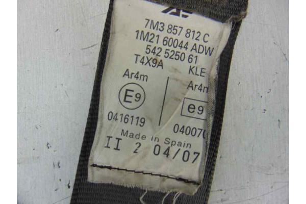7M3857812C  CINTURON SEGURIDAD TRASERO DERECHO SEAT ALHAMBRA (7V9) Reference 2007 7M3857812C 186948 SEAT - 1