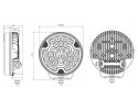 WAS Long range headlamp 7 9000lm LED light white orange W257 Catalog number of the part 13 2179 2