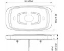 Warning beam HELLA 2RL 014 565 121 Fixture 87 3mm 61 3mm 25mm Catalog number of the part 2RL 014 565 121