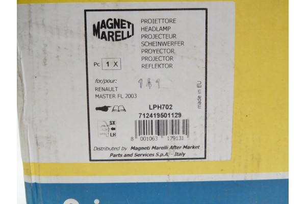 MAGNETI MARELLI HEADLIGHT NISSAN Quality of parts according to GVO Q original with factory logo OEM OES