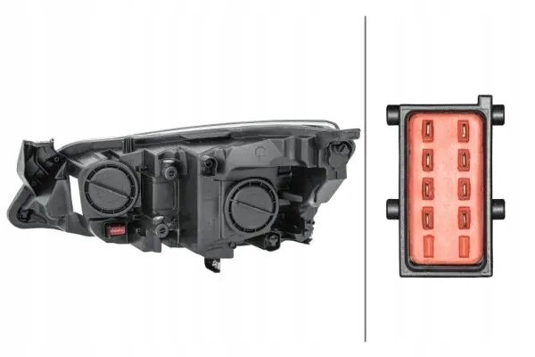 HEADLAMP LAMP RIGHT WITH MOTOR FOR ADJUSTMENT Packaging status original