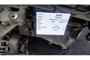 Motor completo Nissan Micra K12 1.2B 59KW 80HP CR12