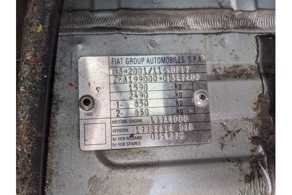 ENGINE POST 199A4000 FIAT GRANDE PUNTO 1 2 8V Catalog number of the part 199A4000