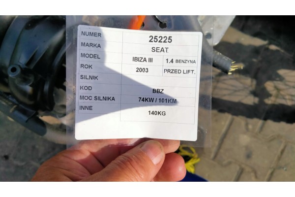 Motor completo Seat Ibiza III 1.4B 74KW 101HP BBZ