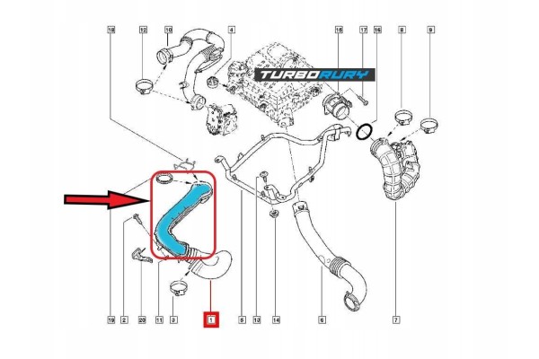 REPAIR KIT TURBO PIPE OPEL VIVARO RENAULT TRAFIC 2 0 dCi 8200808665 EAN GTIN 5907472431910