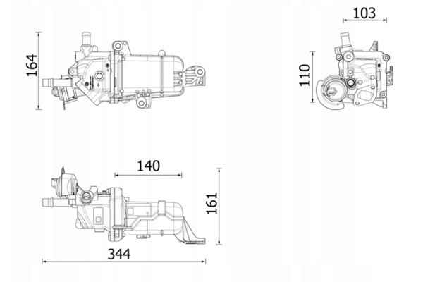 Radiator exhaust gas recirculation MAHLE CE 49 000P Part manufacturer Mahle