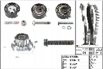 TIMING SET WATER PUMP 530 0484 31 INA Packaging status original
