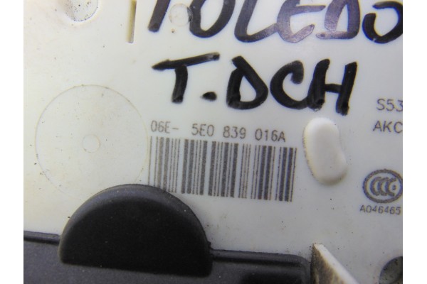 5E0839016A  CERRADURA PUERTA TRASERA DERECHA SEAT TOLEDO (KG3) Reference 2014 5E0839016A 188832 SEAT - 2