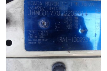 ENGINE HONDA JAZZ II 1 3 L13A1 COMPLETE 130 THOUSAND FILM Part manufacturer Honda OE