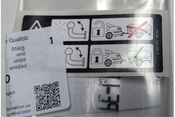 MERCEDES C CLASS W205 STATION WAGON TOWBAR MODULE Quality of parts according to GVO O original with manufacturer s logo OE