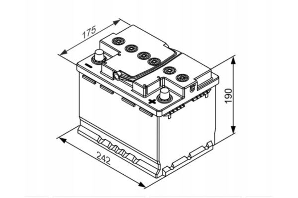 BATTERY BOSCH S5 AGM 60AH 680A S5A05 START STOP RIGHT Catalog number of the part 0 092 S5A 050