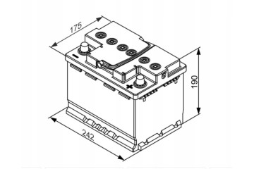 BATTERY BOSCH S5 AGM 60AH 680A S5A05 START STOP RIGHT Catalog number of the part 0 092 S5A 050