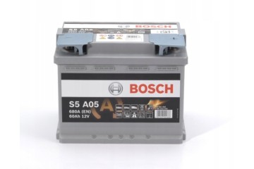 BATTERY BOSCH S5 AGM 60AH 680A S5A05 START STOP RIGHT Model 0092S5A050