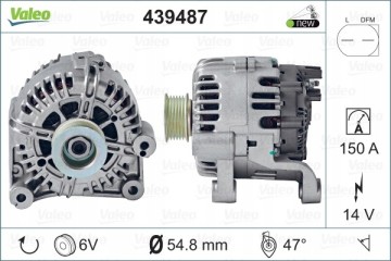 VALEO alternator 439487 Alternator charging current 150 A